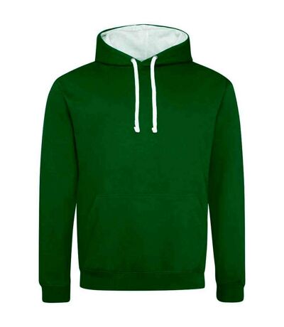 Sweat à capuche varsity femme vert kelly / blanc Awdis