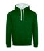 Sweat à capuche varsity femme vert kelly / blanc Awdis Awdis