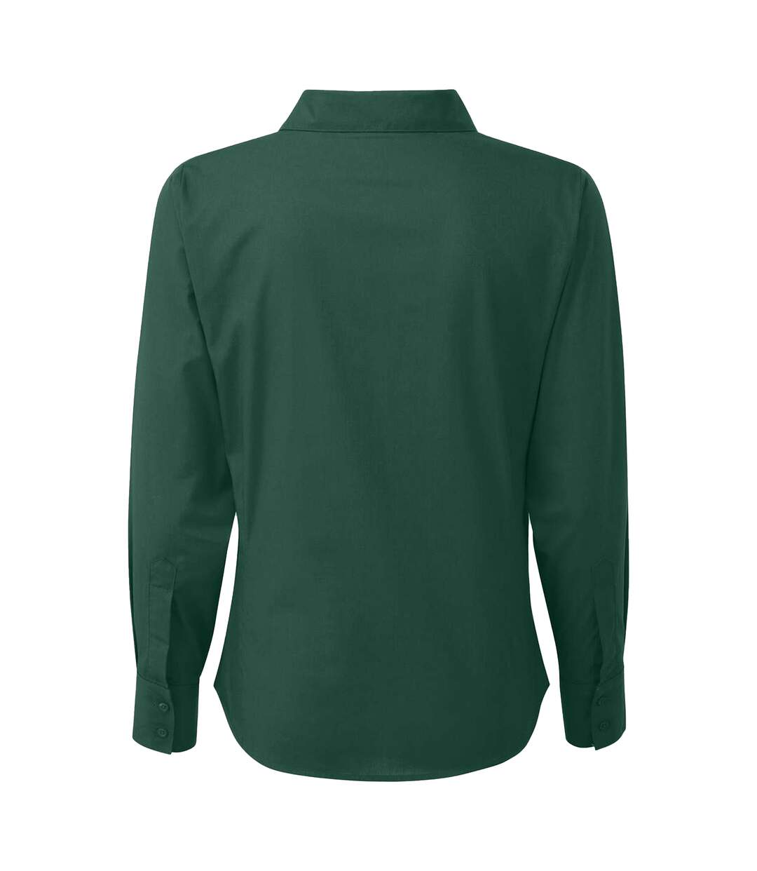 Womens/ladies Long-sleeved Shirt Bottle Green Premier-2