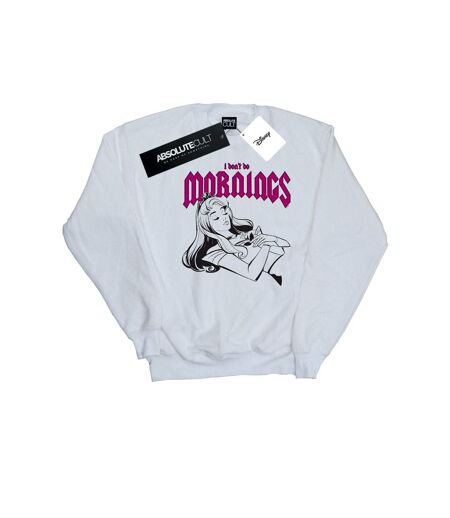 Disney Sweatshirt Womens/Ladies Sleeping Beauty Don't Do Mornings (Blanc) - UTBI33027