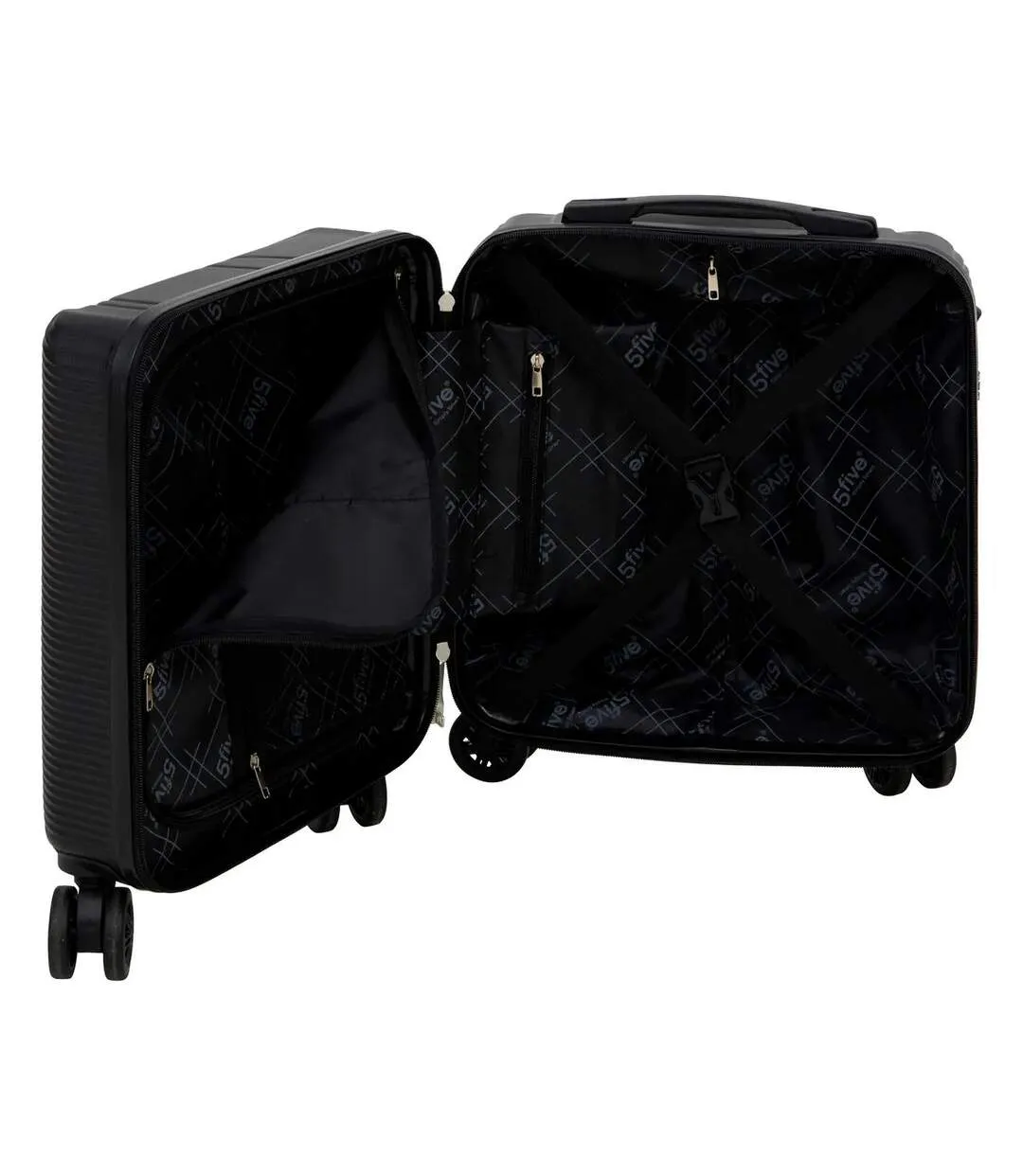 Valise Cabine Rigide à Roulettes Travel 45cm Noir-3