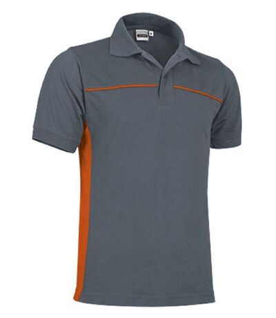 Polo bicolore - Homme - réf THUNDER - gris et orange