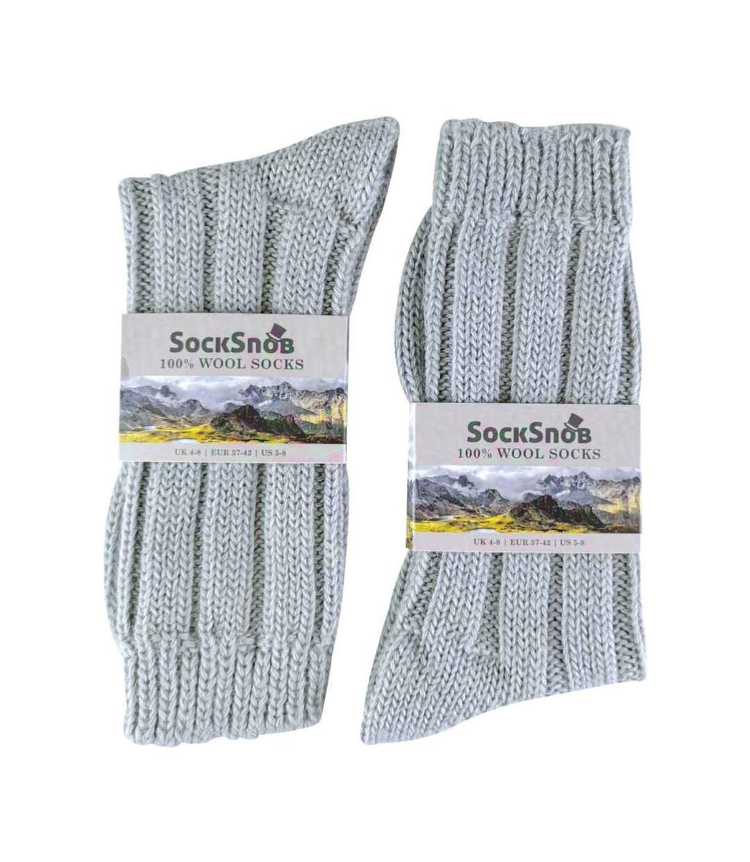 1 Pack Ladies Lightweight Soft Knitted 100% Pure Wool Bed Socks-2