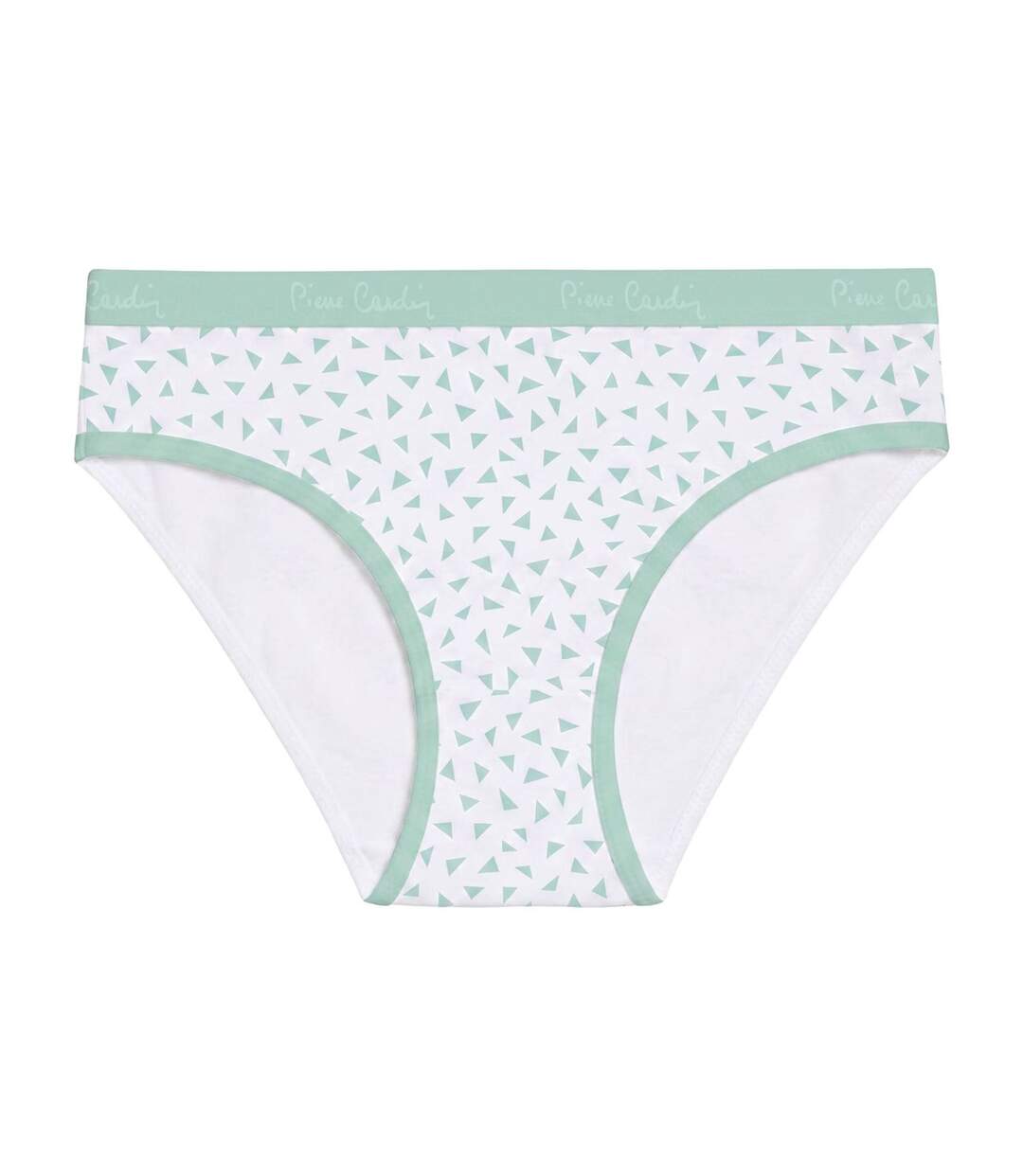 Lot de 3 slips femme  en coton uni et imprimé ceinture fine 2cm Pck12 Pierre Cardin-5