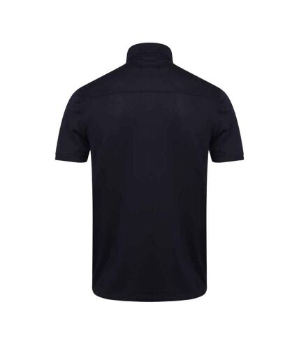 Mens stretch polo shirt oxford navy Henbury