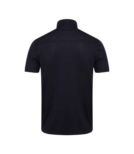 Mens stretch polo shirt oxford navy Henbury