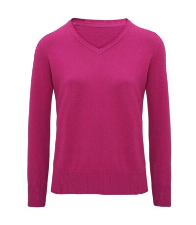 Asquith And Fox Womens/Ladies V-Neck Sweater (Orchid Heather)