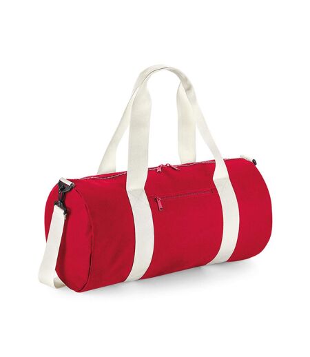 Original Xl Barrel Bag One Size Classic Red Off White Bagbase
