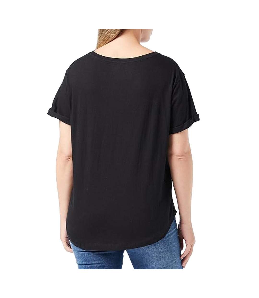 T-Shirt noir femme disney princess castle-2