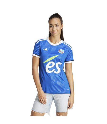 Maillot Domicile Motif/style Rc Strasbourg Femme Bleu Adidas