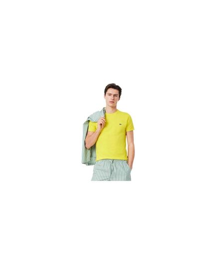 T-shirt Motif/style Brodé Homme Jaune Lacoste