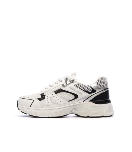 Baskets blanches/grises/noires femme marco tozzi comb