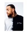 Hype Mens Splice Tie Dye Oversized T-Shirt (Black/Light Grey)