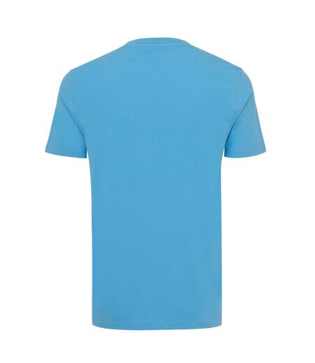 Unisex adult bryce recycled cotton t-shirt tranquil blue Iqoniq