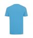 Unisex adult bryce recycled cotton t-shirt tranquil blue Iqoniq-2