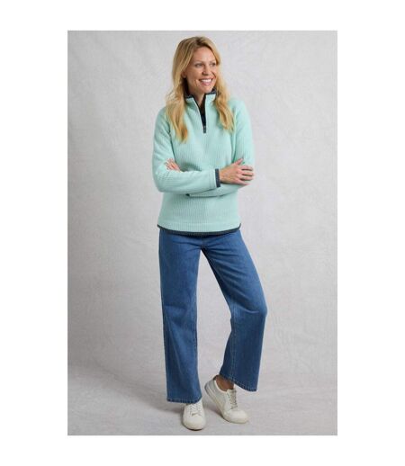 Womens/ladies beye grid eco friendly quarter zip fleece top sea spray Weird Fish