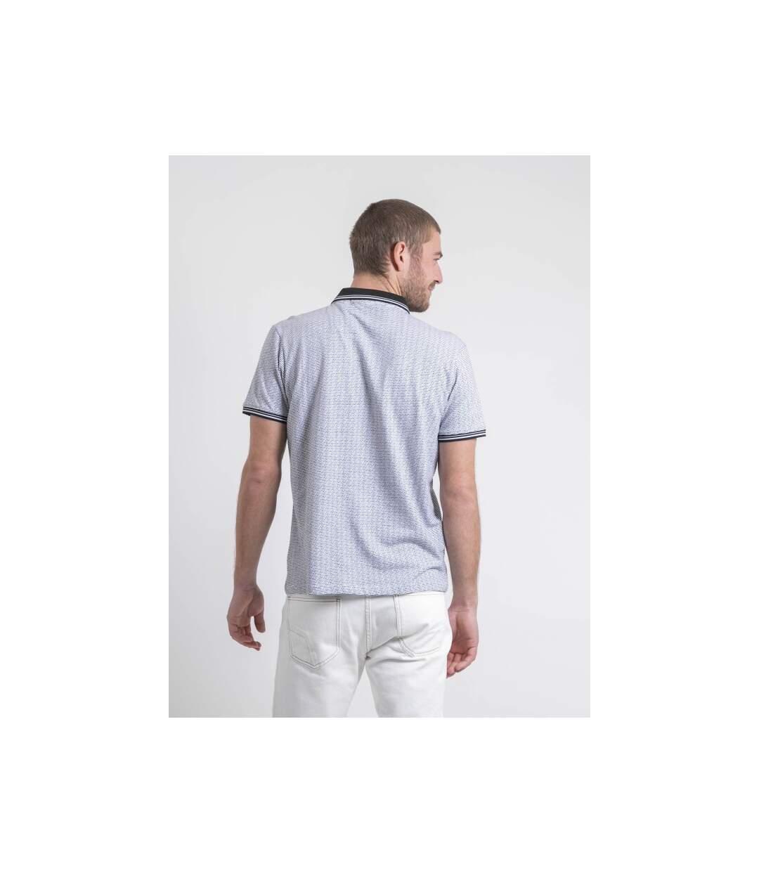 Polo manches courtes pur coton motifs PIROULIO-2