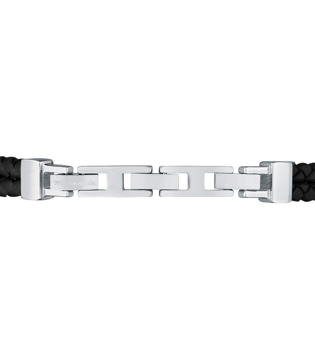 Mens Polished Braided Bracelet One Size Light Maserati-2