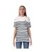 T-shirt Manches Courtes Motif/style À Rayures Breton Femme Blanc À Rayures Lyle & Scott-1
