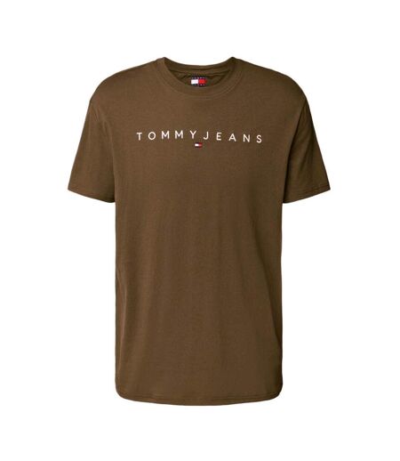 T-Shirt marron homme tommy hilfiger reg linearss