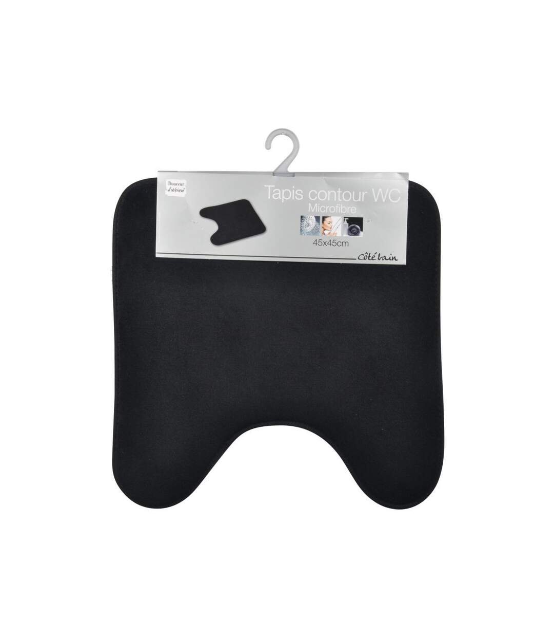 Tapis Contour WC Vitamine II 45x45cm Noir-2