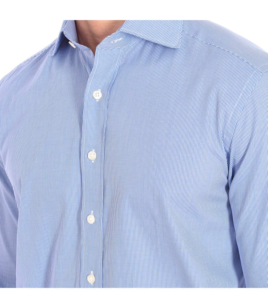 MICROVICHY4-G men's long-sleeved shirt with lapel collar-2