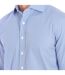 MICROVICHY4-G men's long-sleeved shirt with lapel collar