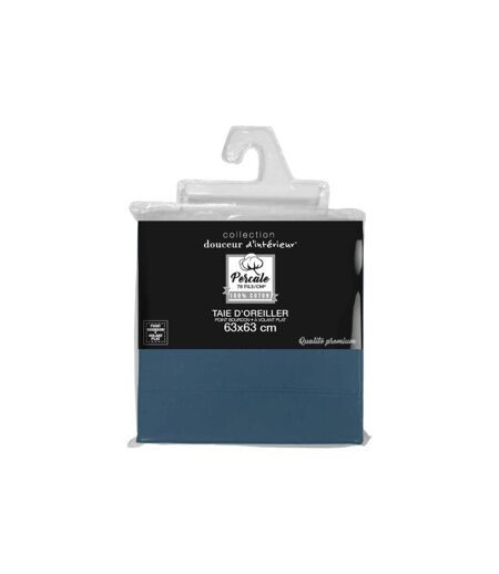 Taie d'Oreiller Percaline 63x63cm Bleu