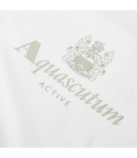 Mens Logo T-shirt White Aquascutum