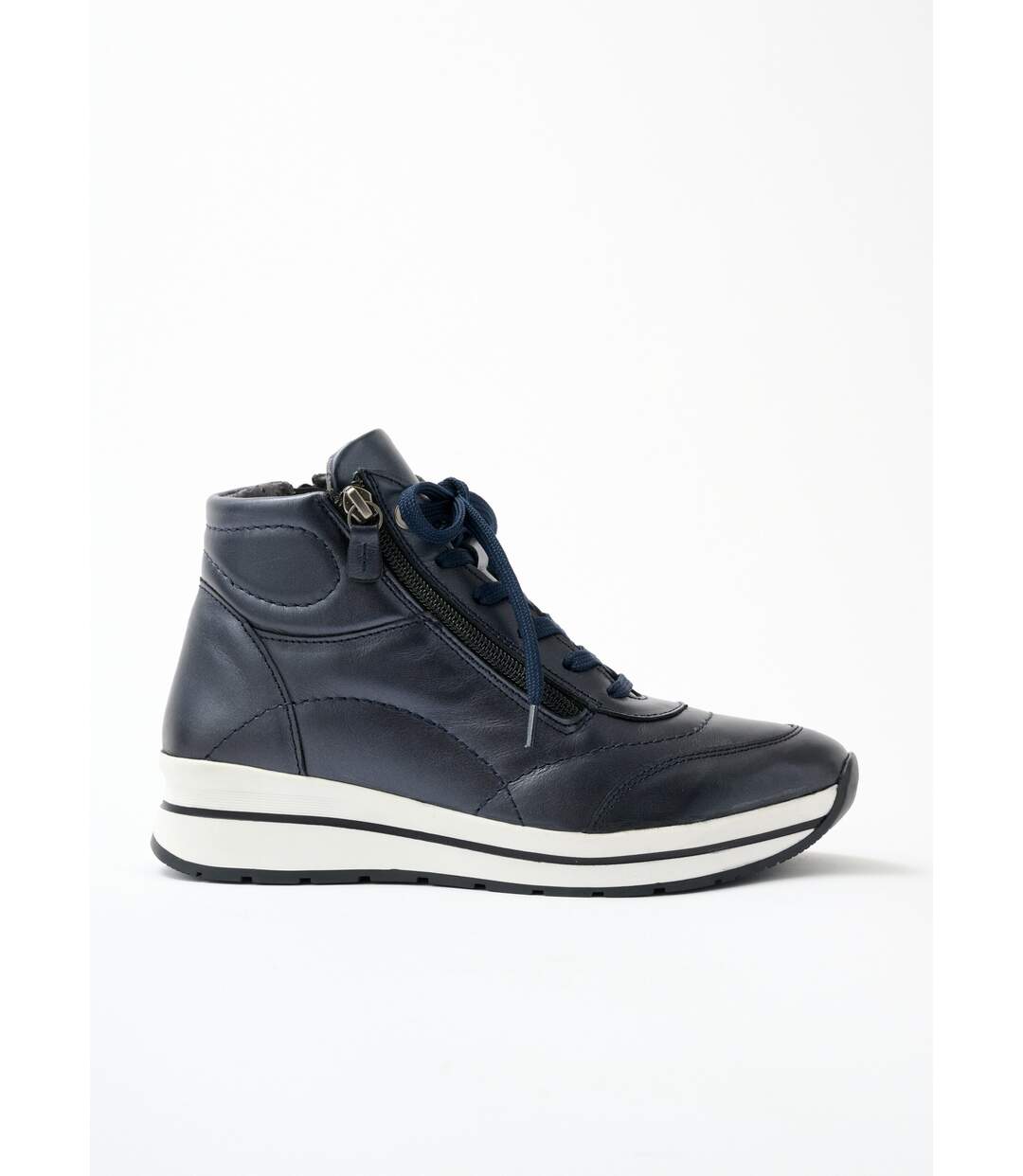 Baskets montantes largeur confort cuir-2