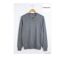 Pull Col V Homme PALAIS3 Gris avec Finitions Chambray-5