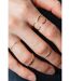 5 Piece Slim Silver Bohemian Pearl Tribal midi Stackable Ring Set