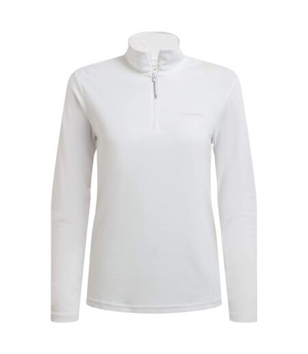 Womens/ladies Nosilife Half Zip Top White Craghoppers