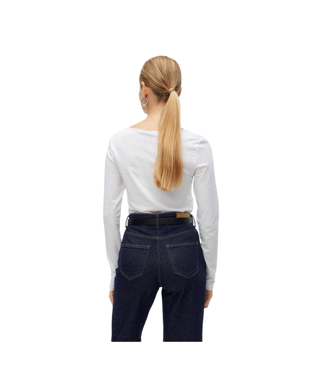T-shirt Maxi Femme Blanc Vif Vero Moda-3