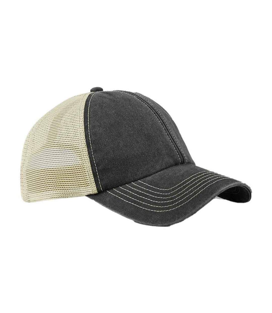 Casquette trucker noir / beige gris Beechfield-1