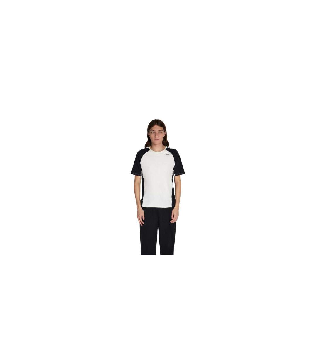 Mens Contrast Shoulders T-shirt White No Fear-1