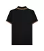 Mens Ss25 Twin Tip Polo Shirt Black White Lambretta-3