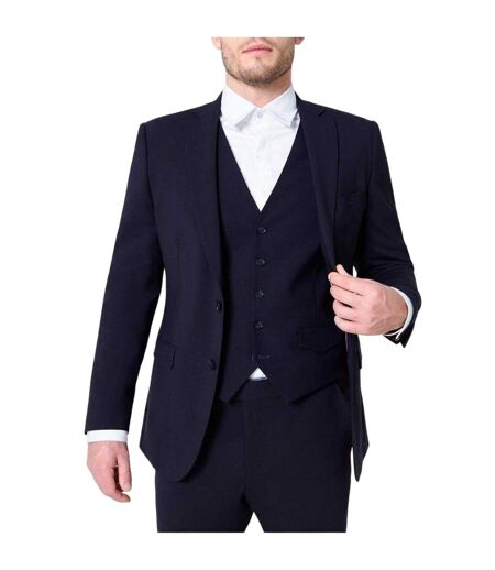 Mens Italian Slim Sleeveless Waistcoat Navy Without Prejudice