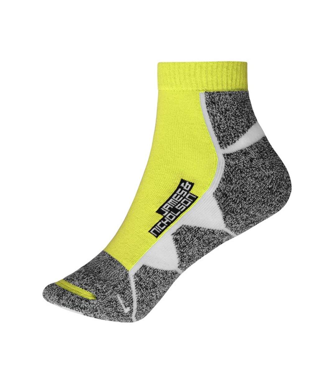 Socquettes Adulte Jaune Vif Blanc James And Nicholson-4