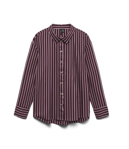 Chemise bordeaux femme vero moda tanja