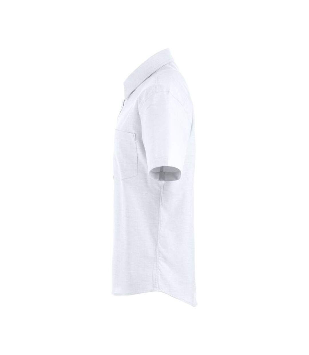 Chemise Manches Courtes Cambridge Homme Blanc Clique-4