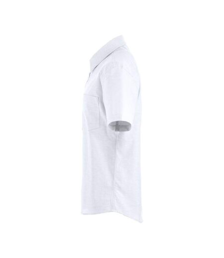 Chemise Manches Courtes Cambridge Homme Blanc Clique