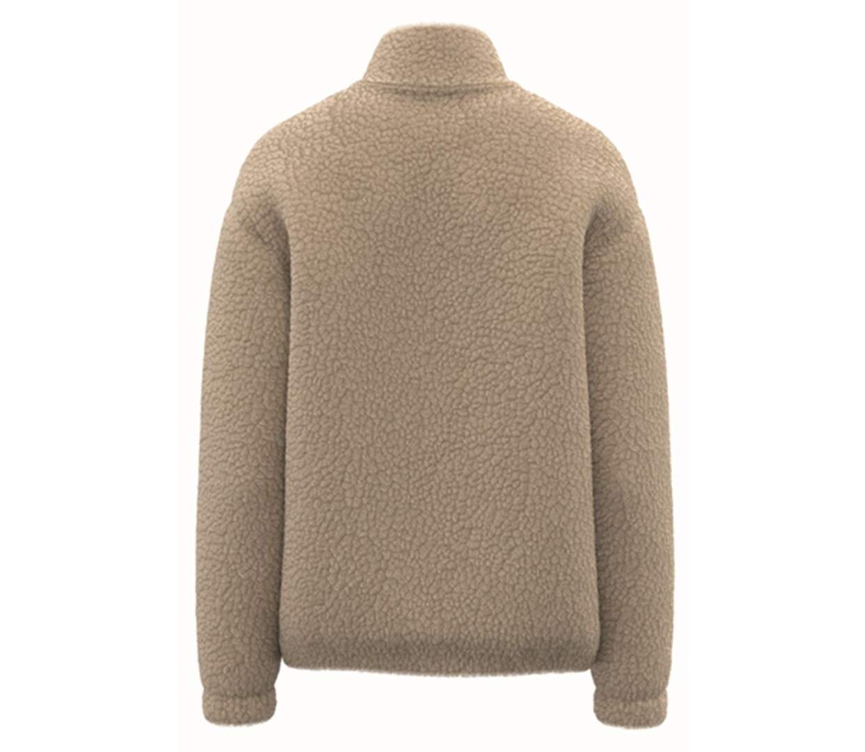 Sweat gilet sherpa - Zip entier - Unisexe - PATS404 - beige sable-2