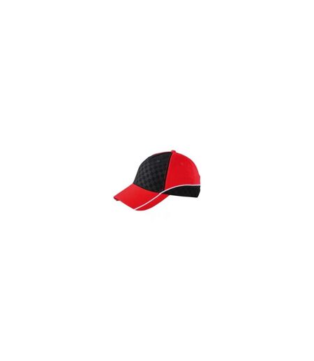 +++ FDS 140326 +++ Casquette racing embossée style F1 - MB6560 - rouge et noir