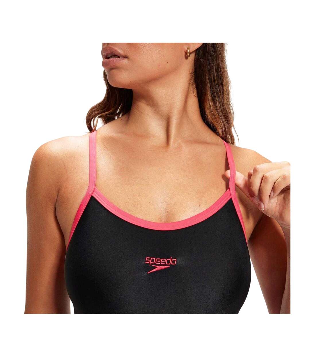 Maillot De Bain 1 Pièce Dos Nageur Dive Femme Noir Lilas Speedo-4