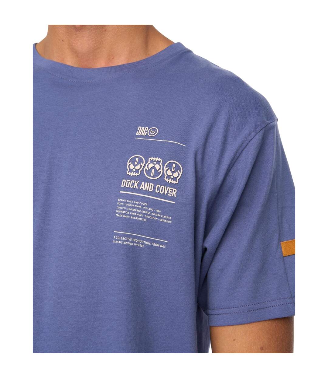 Mens Cramptone T-shirt Denim Blue Duck And Cover-4