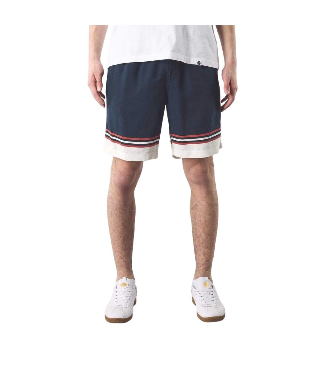 Short De Jogging Motif/style Rayé Homme Bleu Marine Pretty Green-4