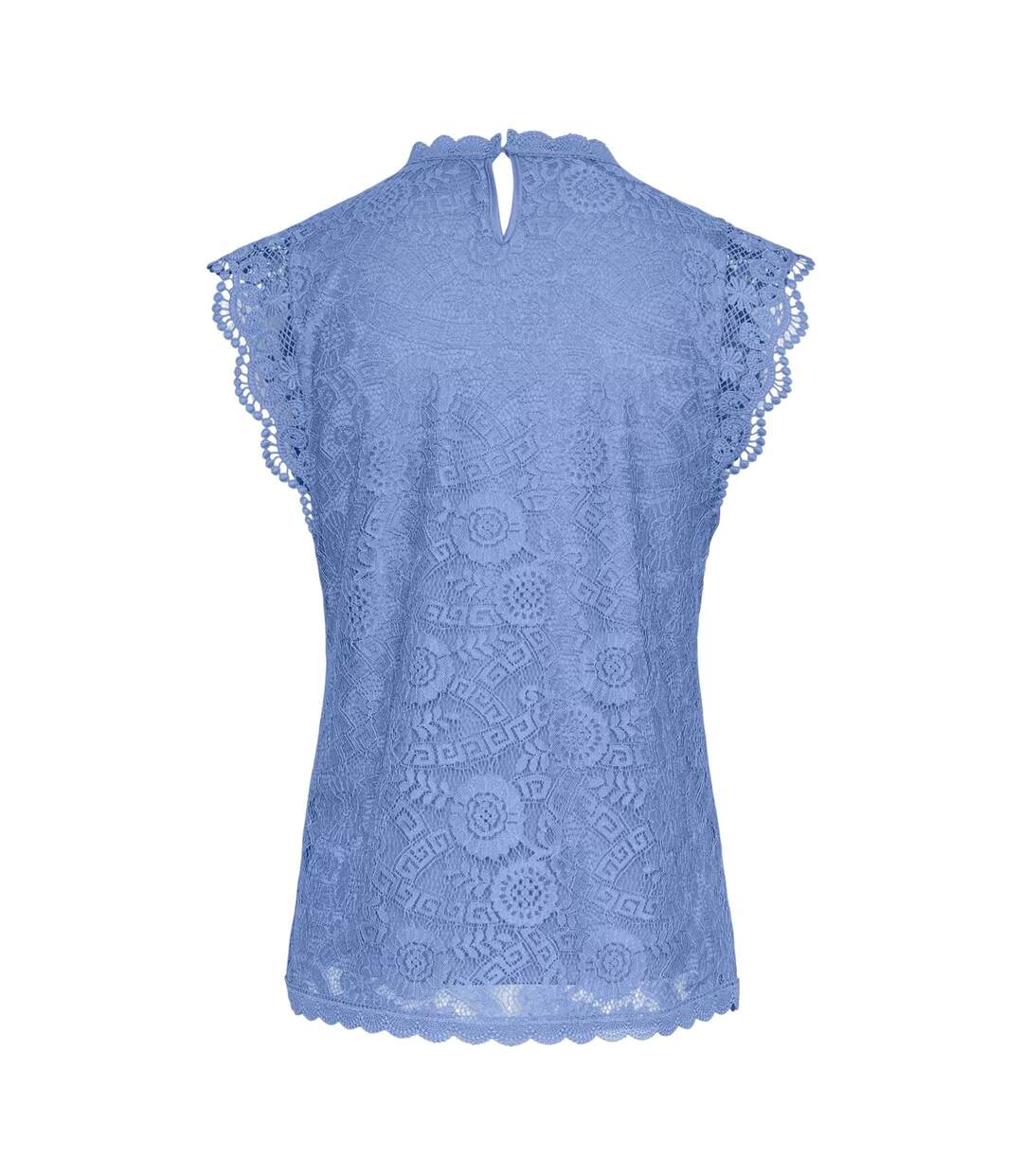 Blouse Sans Manches Motif/style Lacets Femme Bleu Hortensia Pieces-3