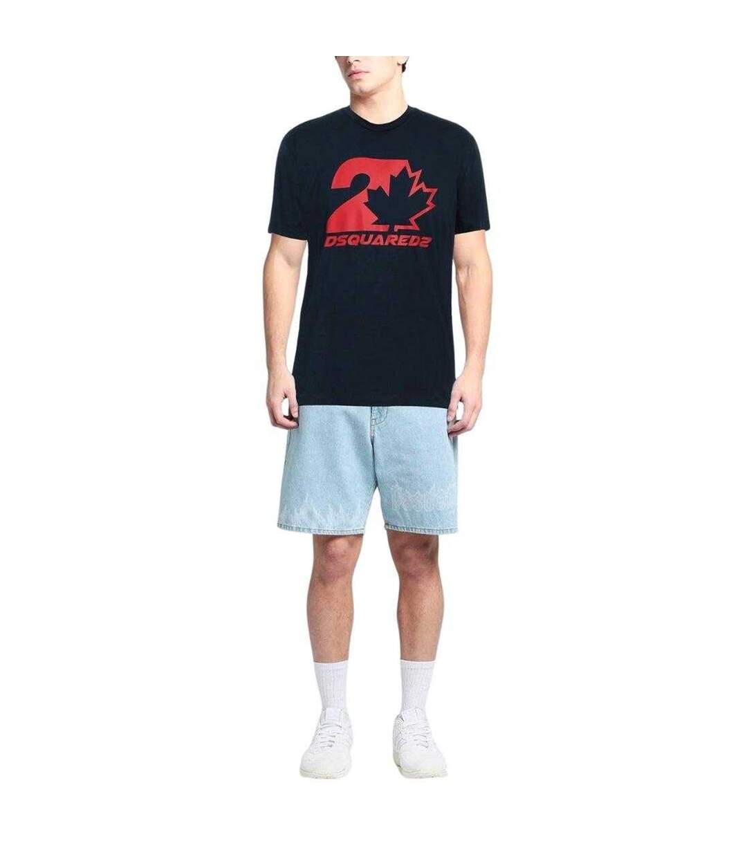 Unisex Adult Maple Leaf Cool Fit T-shirt Dark Navy DSquared2-1