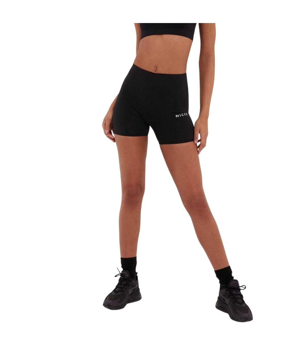 Womens/ladies Dia High Rise Cycling Shorts Black Nicce-4
